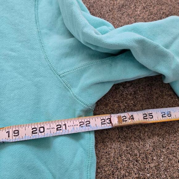 Vtg Y2k NIKE Swoosh Spellout Logo Crewneck Sweatshirt Ice Blue Medium - Picture 4 of 5